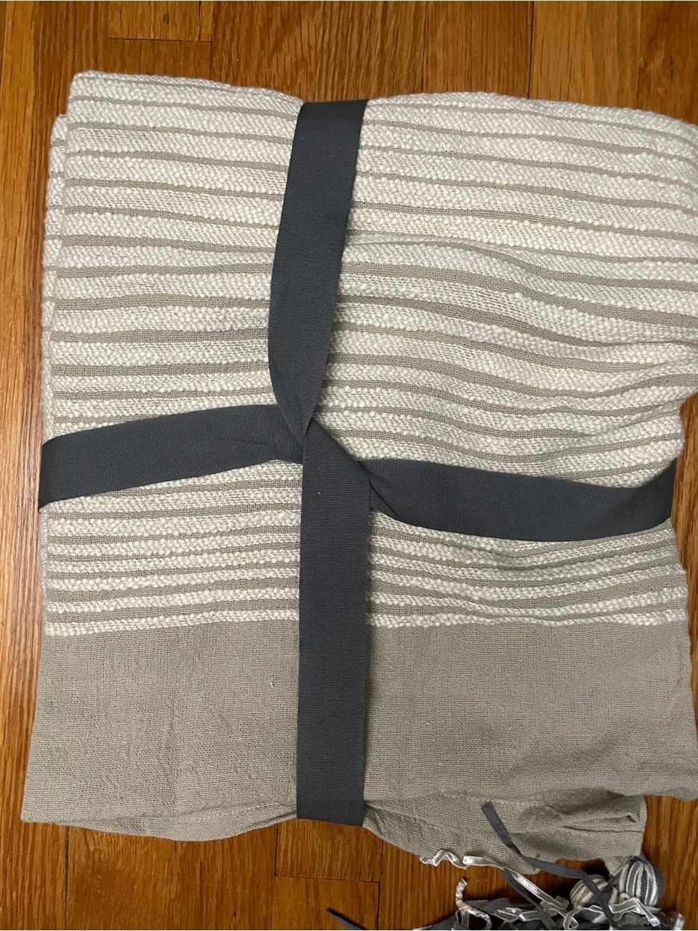 NWT West Elm Texture Striped Ribbed Throw 50” x 60”